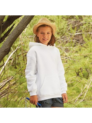 Plain Premium 70/30 kids hooded sweatshirt Fruit Of The Loom 280 GSM